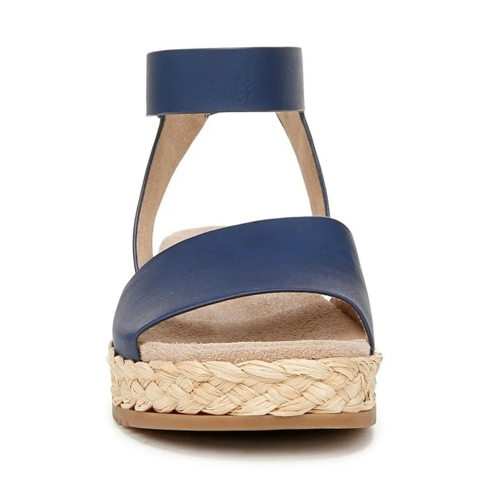 Soul Naturalizer Women Strappy Flat Elegant Braided Espadrille Sandal 9 M Blue - Picture 4 of 16